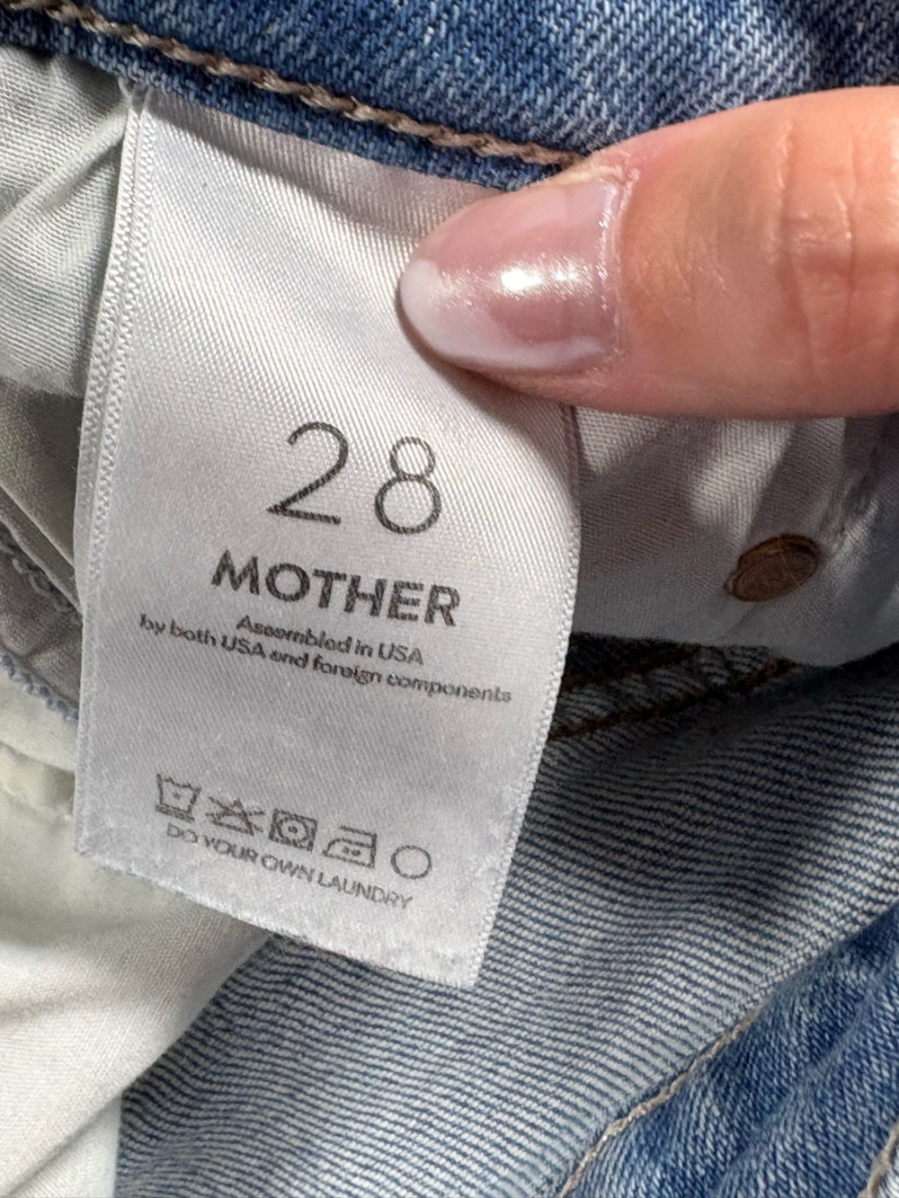 Mother Denim The Insider Sneak Fray Denim Jeans High Rise Straight Leg Size 28 - Picture 4 of 12